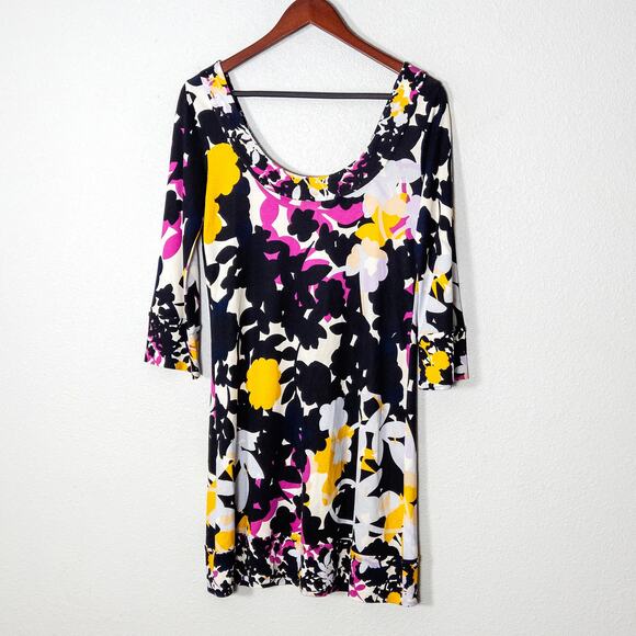 Diane Von Furstenberg Silk Shift Dress Women’s Size 6 Designer Capsule Art Print - Picture 1 of 8